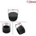 thumbnail image 4 of Tapón de plástico redondo, 20 piezas, tapón de extremo de tubo negro, deslizadores de silla, tapón de extremo redondo, inserto de cubierta de tubo para silla/pata de mueble (25 mm) fo, 4 of 5