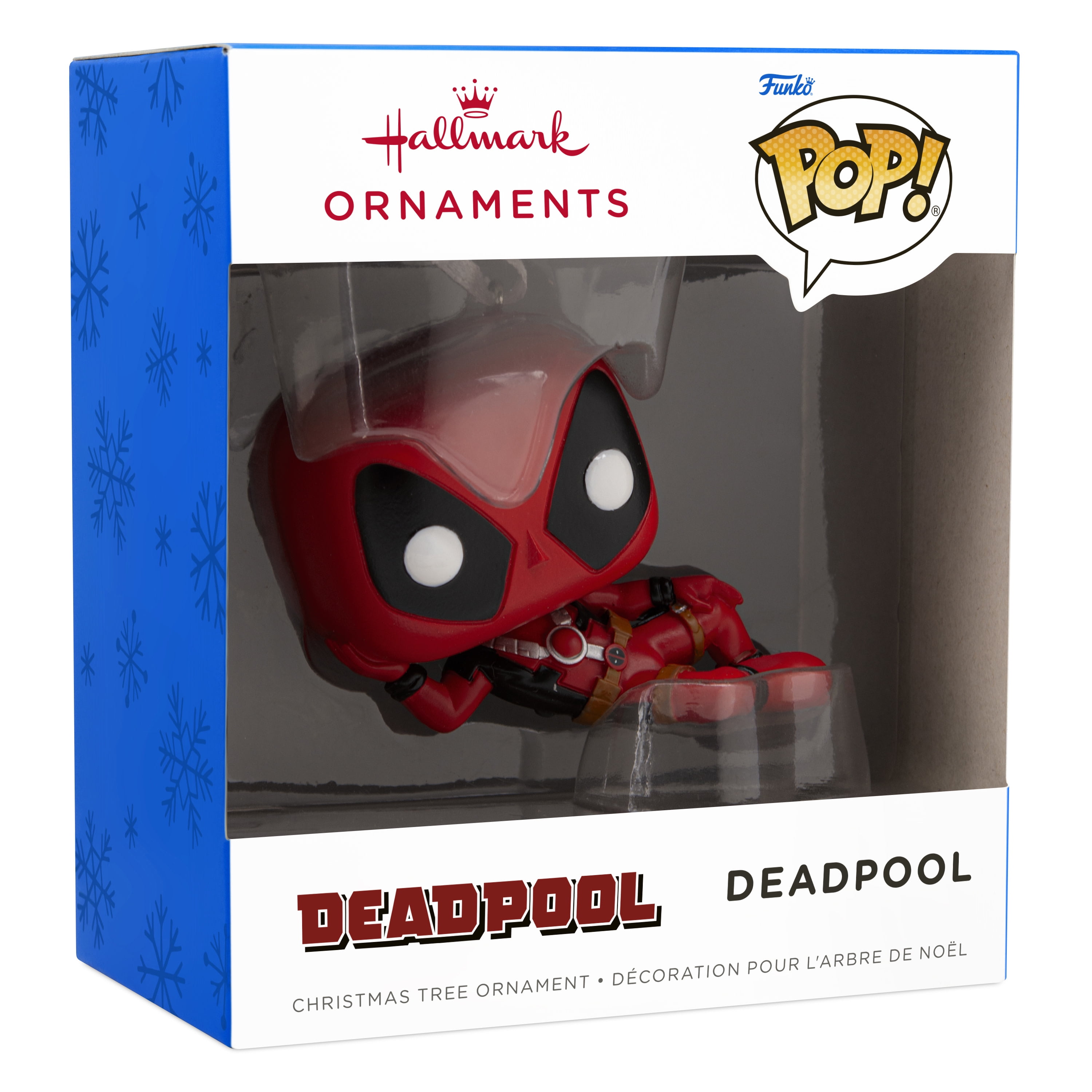 Hallmark Marvel Deadpool laying down Funko POP Christmas Ornament, 1 Count