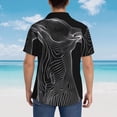 thumbnail image 4 of Fotbe Geometric Lines Dog Art Camisa Hawaiana para Hombre Unisex – Camisa Casual de Verano con Botones de Manga Corta de Algodón y Lino,X-Large, 4 of 7