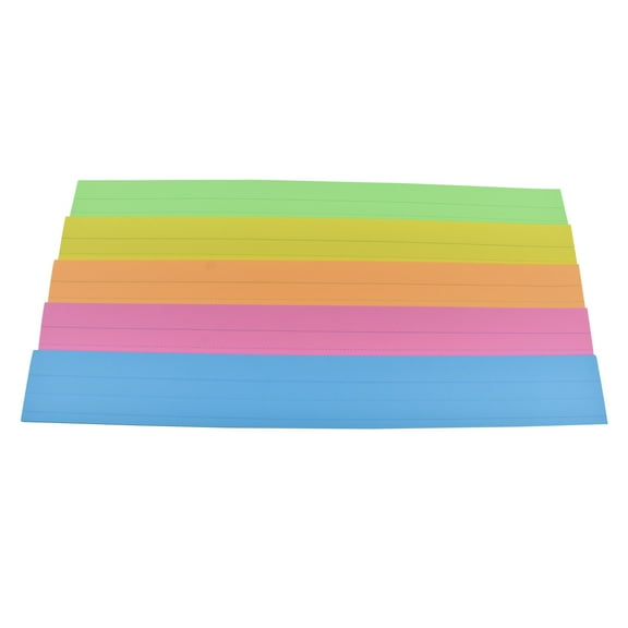 Sentence Strips, 3 x 24 Inches, Assorted Neon Colors, 90 lb, Pack of 100