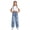 1# Blue, variant on FEDPOP Baggy Jeans for Girls Wide Leg Ripped High Elastic Waisted Denim Pants Cute Summer Trousers Y2K Streetwear 7-14Y
