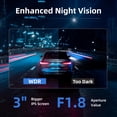 thumbnail image 4 of Miofive - Cámara de coche 4K, WiFi, Bluetooth, GPS, IPS 3 pulgadas, visión nocturna, grabación en bucle, HDR, control por aplicación, hasta 512 GB, 4 of 5