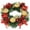 Red Flower, variant on Rupoun 12-inch Artificial Christmas Advent Wreath with Candle Holder Ring, Holiday Centerpiece Decor for Home Table Mantel Church, 30 cm Festive Seasonal Decoration - Red Berries