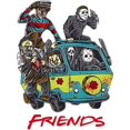 thumbnail image 2 of Unique Design, "FRIENDS" Horror Character Print, Men's T-Shirt, Fashionable, 2 of 6
