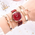 thumbnail image 4 of Juego de 5 relojes de cuarzo con imán y malla sencilla a la moda para mujer + juego de pulsera de cuarzo, 4 of 6