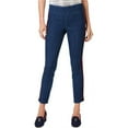 thumbnail image 2 of Charter Club Womens Velvet Stripe Casual Leggings, Blue, 12, 2 of 2