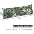 thumbnail image 2 of Body Pillow Protector Watercolor Eucalyptus Seasonal Green Plant Leaf Pillow Cover Botanical Sage Green Leaves Floral Art Pattern Decorative Accent Long Pillowcase 20 x 54 for Adults Pregnant Women, 2 of 6
