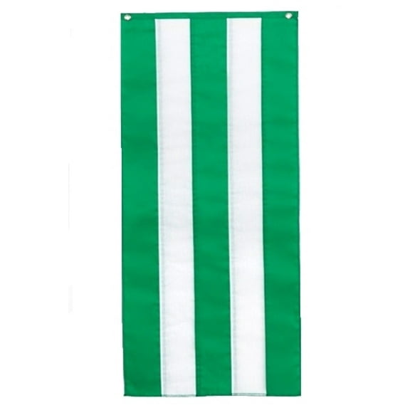 St. Patrick’s Day Nylon Pull Down Banner By Old Glory Bunting. 5 Stripe Green & White Irish Banner - 18" x 8'. Free Shipping Available!