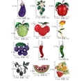thumbnail image 5 of Xiao Hua 2 broches para mujer, con forma de ramillete de esmalte de frutas y flores, broche de cereza, arándano, fresa y aceite - C12, 5 of 5