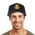 thumbnail image 4 of Gorra de béisbol para navegación, gorra de marinero, gorra de capitán, gorra de béisbol retro para deportes náuticos., 4 of 6