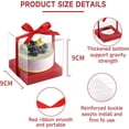 thumbnail image 2 of SINGOMON 24 Pcs Boîtes Transparentes Boîtes à Cupcakes de 3 Pouces avec Ruban Rouge et Insert pour Gâteau Boîtes à Cupcakes Rouges Porte-Cupcakes Carrés Transporteur de Cupcakes Boîtes-Cadeaux en Plastique Boîtes à Macarons Boîtes de Boulangerie, 2 of 6