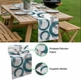 thumbnail image 5 of Turquoise Grey Table Runner - 48 Inch Long, Kitchen Dining Table Runner Dresser Scarves, Geometric Circle Modern Abstract Simple Art Farmhouse Decor for Coffee Tables Wedding Party Banquet, 5 of 8