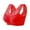 Red, variant on rygai Lady Bra Solid Color Wireless Lace See-through Hollow Out Push Up V Shape Back No Constraint Padded Brassiere Female Garment,Black,One Size