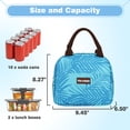 thumbnail image 6 of Tirrinia Insulated Lunch Bag, Mothers Day Gifts for Mom, Blue Leaf Print Lunch Box, Reusable Thermal Leakproof for Work Office Picnic Travel School, Small Cooler and Gift Idea, 6 of 8
