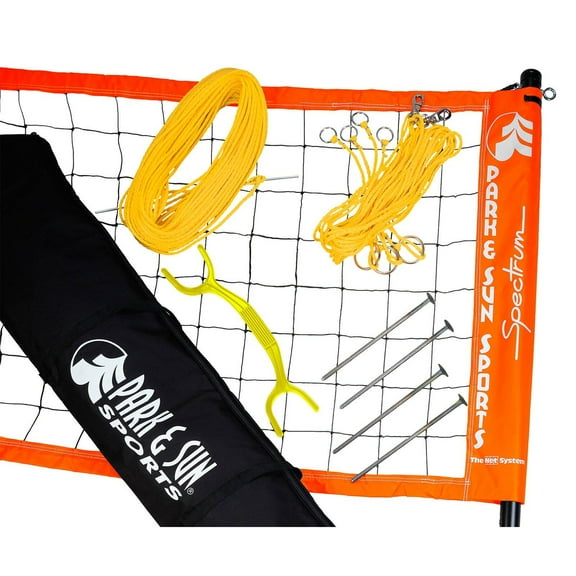 Park & Sun Spectrum 2000 Volleyball Net – Professional Adjustable Outdoor Set for Beach, Grass, Backyard