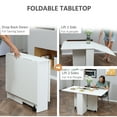 thumbnail image 4 of HOMCOM Folding Dining Table, Drop Leaf Table with 2-tier Shelves, 4 of 10
