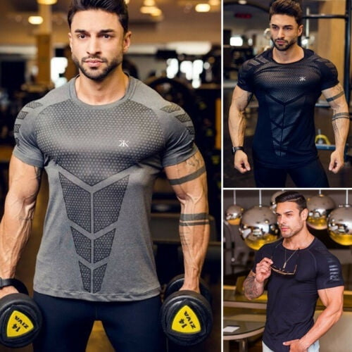 mens designer muscle fit t shirts