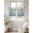 thumbnail image 4 of Lake Paddle Striped Semi Sheer Curtains 54 Inch Length 2 Panels Set, Watercolor Vintage Wood Grain Sheer Kitchen Curtain Privacy Voile Window Curtain for Living Room Bedroom Rod Pocket Drapes, 4 of 7