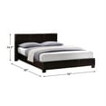 thumbnail image 5 of Pemberly Row Faux Leather Full Upholstered Bed in Dark Brown, 5 of 5