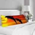 thumbnail image 2 of ABPHOTO Dolphin Leaping in The Air Sunset Landscape Body Pillow Covers Case Protector 20x60 inch, 2 of 2
