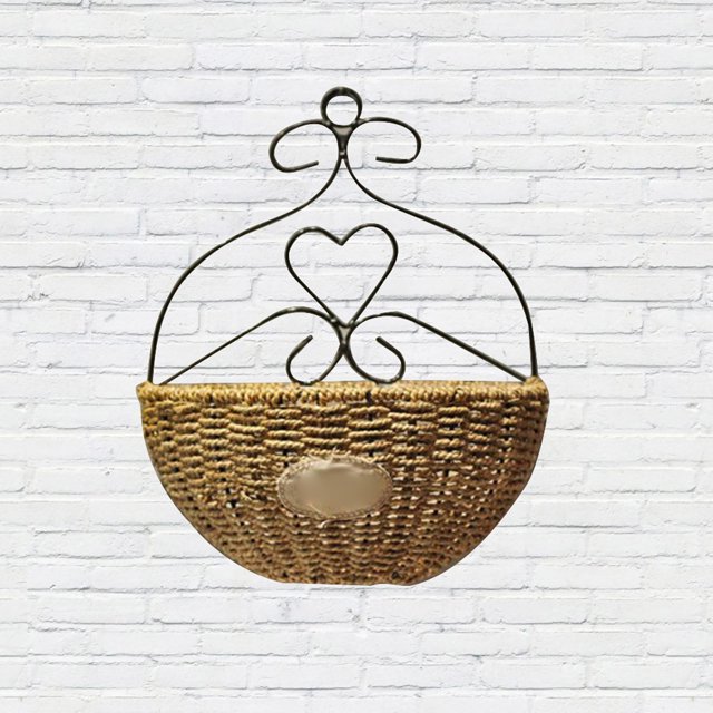 UPGRATOR Cesta De Colgante De Metal Hecha A Mano Ideal Para En Hogar Y Negocios Multicolor