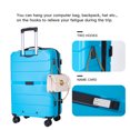 thumbnail image 2 of Luggage 3 Piece Sets, 100% PP Hardshell Suitcase, Lightweight Spinner Wheels Luggage Sets, Durable Travel Luggage Bags with TSA Lock, Upright Carry-on Suitcases 20in/24in/28in, Light Blue, 2 of 7