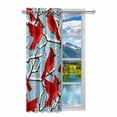 thumbnail image 2 of MKHERT Red Birds Blackout Window Curtain Drapes Bedroom Living Room Kitchen Curtains 52x84 inch, 2 of 2