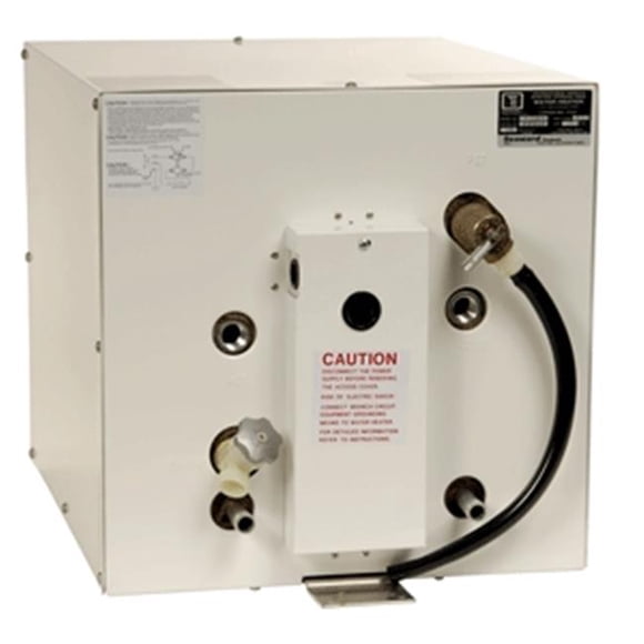 Whale Marine F1100W Seaward Chauffe-Eau Chaude 11 Galllon avec Échangeur de Chaleur avant Fini Époxy, Blanc