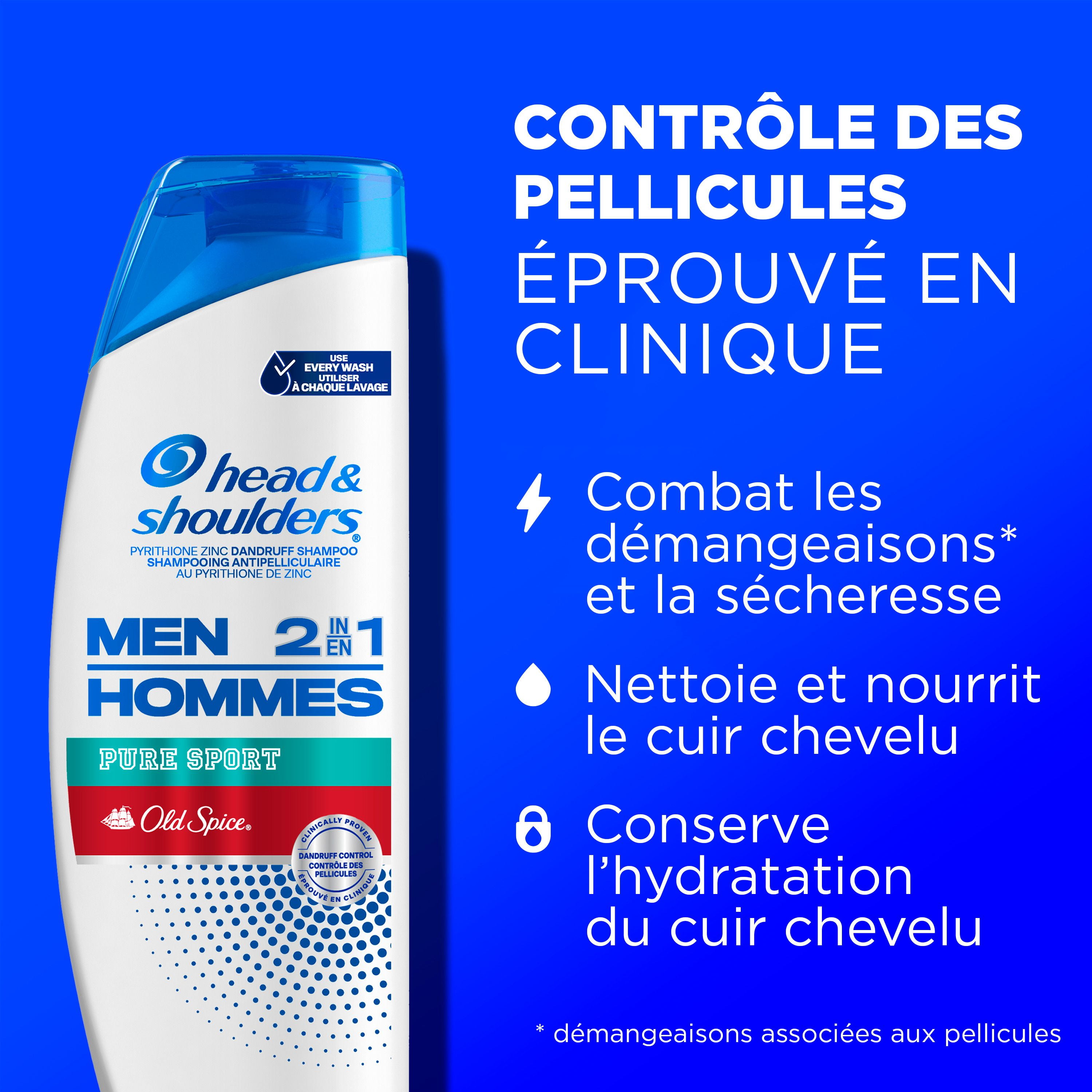 Shampooing et revitalisant 2 en 1 Head & Shoulders Old Spice Pure Sport POUR HOMMES