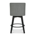 thumbnail image 6 of Counter Height Bar Stools Set of 2, 360°Swivel Upholstered Barstools with Back and Solid Wood Legs, 37" H Seat Height, 6 of 12