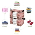 thumbnail image 4 of Foldable Clothes Storage Bags Clothes Organizer Bin with Clear Windows for Clothes Bedding Pale Pink Rose Sea, 4 of 6