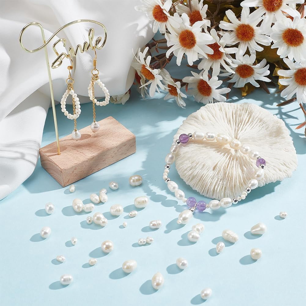 6 Strands 6 Styles Natural Cultured Freshwater Pearl Beads Strands Oval & Rice Seashell Color 1.5~2x1.5~3x1.5~2mm Hole: 0.5mm about 142pcs/strand 13.78 inch(35cm) 1 strand/style