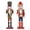 2Pcs (Drummer+Red King), variant on BXO 12 inch Nutcracker Soldier, Christmas Wooden Decorations Collectible Ornaments Party Tabletop Crafts Art Figures Festive Gift, Green, Spear