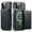 Black, variant on MOHEYO Removable Wallet MagSafe Compatible Leather Case for iPhone 13 Pro Max - Brown