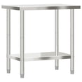 thumbnail image 5 of vidaXL Table de Cuisine 82,5x55x85 cm Acier Inoxydable, 5 of 5