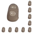 thumbnail image 3 of Methold Silicona Guitarra Fingertip Protectores de dedos Ukulele Fingerstall Ahuecado Transparente Instrumentos musicales no alergénicos Gris L Type2 NO2, 3 of 6