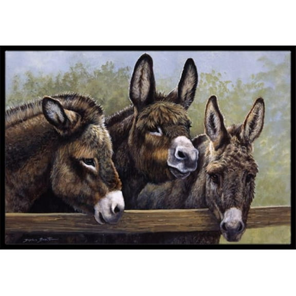 Carolines Treasures  Donkeys by Daphne Baxter Indoor or Outdoor Mat, 24 x 36