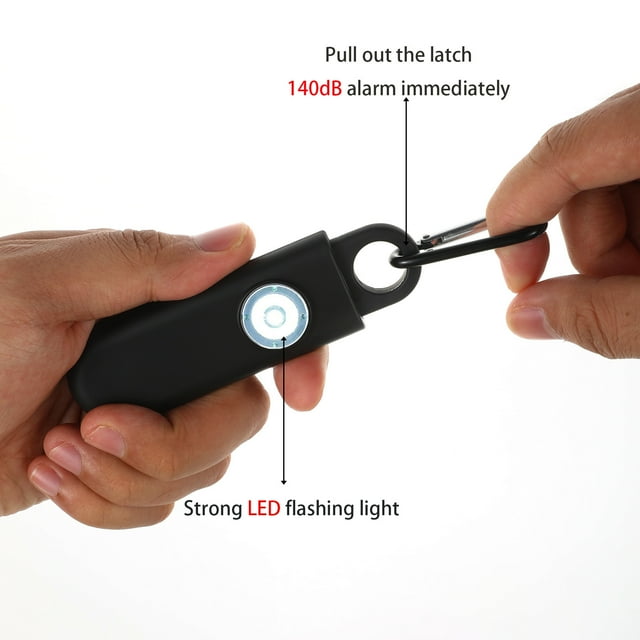 Autodefensa para mujeres - Alarma personal para mujeres, niños y ancianos - Recomendado por Police Loud Self Defense Llavero Sirena con luz LED estroboscópica