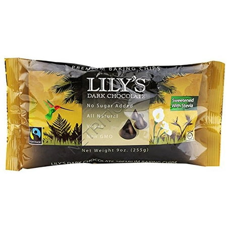 Lily's Dark Chocolate Premium Baking Chips, 9 (Best Chocolate Chips For Melting)
