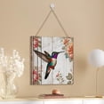 thumbnail image 4 of Hummingbird Wall Art Rustic Farmhouse Wooden Sign Vintage Pictures for Bedroom Bathroom Kitchen Wall Decorations Bar Interior Decor 12"x12" Wooden Hanging Signs, 4 of 8