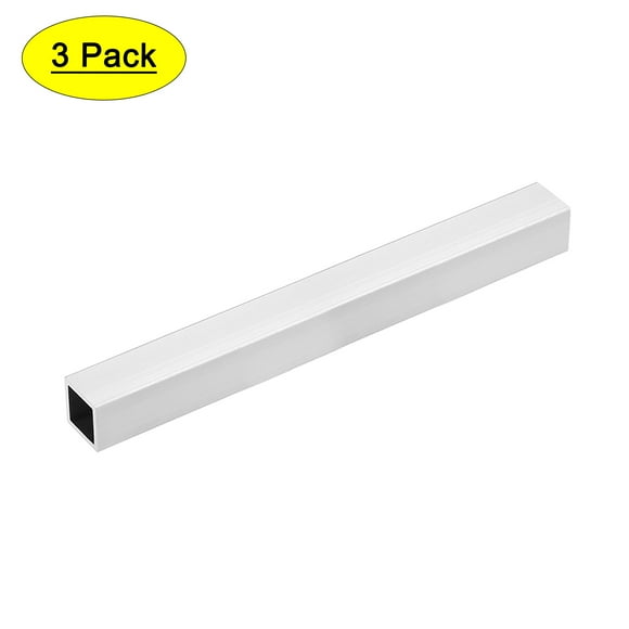 Unique Bargains 6063 Aluminum Square Tube 20mmx20mmx2mm Wall Thickness 200mm Length Seamless Straight Tubing 3 Pcs