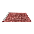 thumbnail image 2 of Ahgly Company Machine Washable Indoor Square Abstract Red Modern Area Rugs, 3' Square, 2 of 4