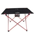 thumbnail image 1 of Mesa plegable, tela Oxford con aleación de aluminio, 2 portavasos de malla, compacta, rojo kusrkot Mesa de camping plegable, 1 of 8