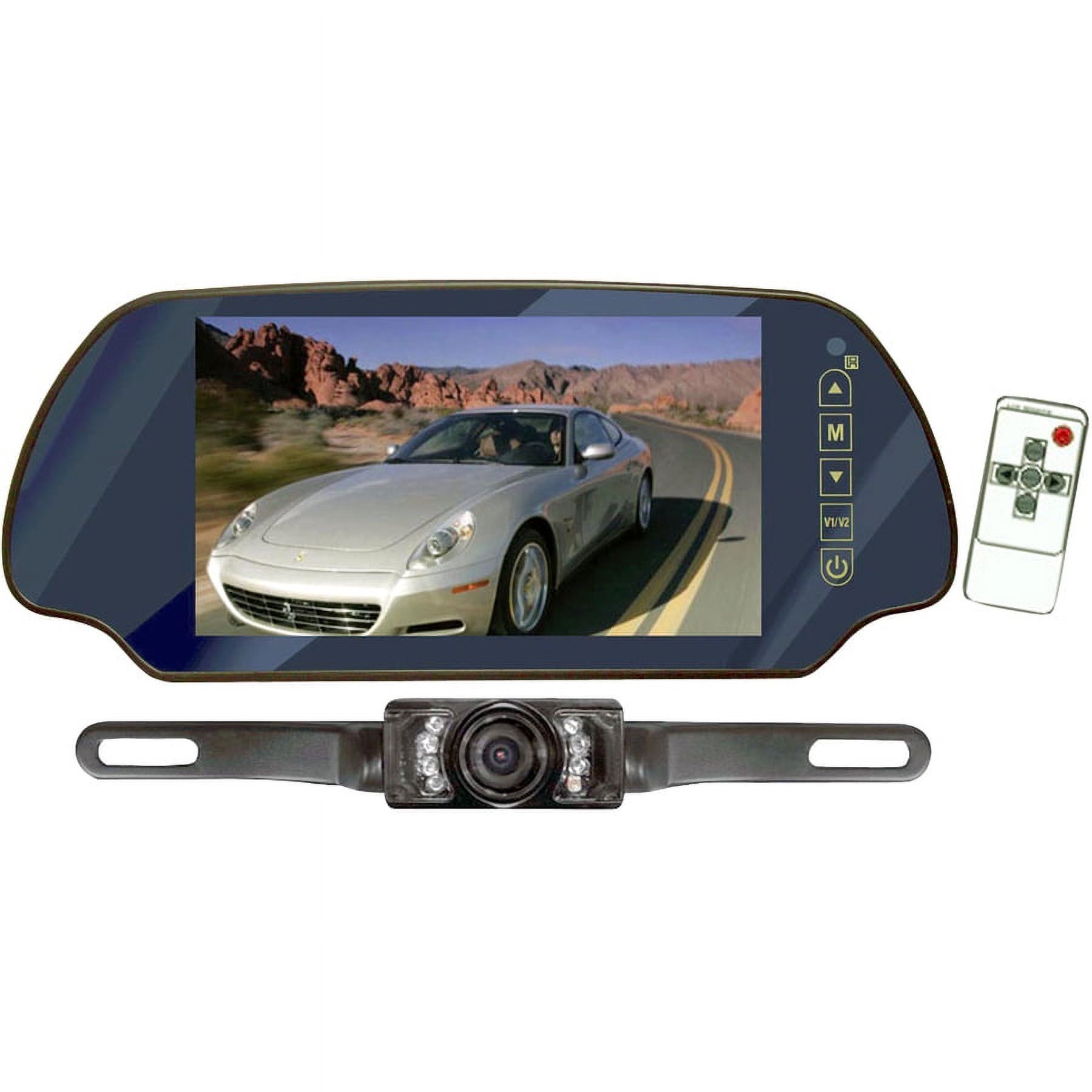 Pyle PLCM7200 7 Inch Rearview Mirror Monitor Screen Backup Camera w/Night Vision - image 2 of 2