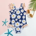 thumbnail image 5 of Mercatoo MercatooBaby Girls Daisy Swimsuit 𝐎ne 𝐏iece Ruffles Bathing Suits Cute Beach Sport Swimming Backless Summer Swimwear, 5 of 8