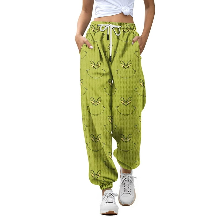 Green Sweatpants Women Christmas Cóstumes for Women Ugly Green