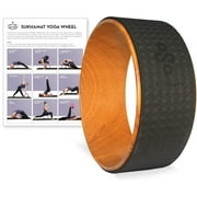 Yoga Wheel - Pro - 12.5" x 5" Yoga Prop Wheel for Deeper Poses, Relieve Back Pain, Stretching, NEW! Online Video Instruction & Printed Guide