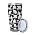 thumbnail image 2 of Logiee Cute Cartoon Polar Bear Print 20OZ Car Cup with Lid, Stainless Steel Vacuum Insulated Double Wall Travel Tumbler, Durable Insulated Coffee Mug,Thermal Cup with Straw-Without Straw, 2 of 8