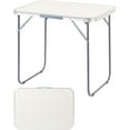 thumbnail image 1 of QueipA 2.3ft Portable Folding Camping Table, Outdoor Waterproof Picnic Table, Aluminum Lightweight Suitcase Foldable Table for Picnic BBQ Beach Dining, 1 of 16