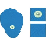 HealthmateForever Large Snap-on Hand-Shaped Blue Conductive Pads